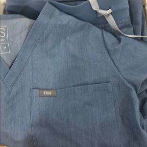 FIGS Livingston Pants Size L Heather Blue